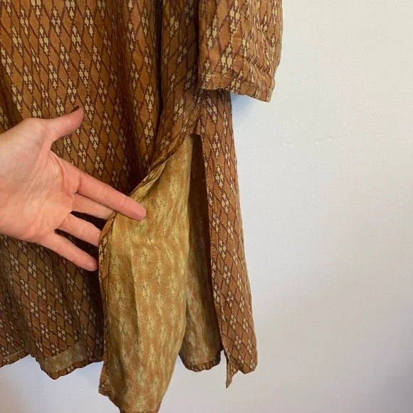 Lagenlook Rust Orange Oversized Dress - Fabindia Kurtas size L / XL (42)